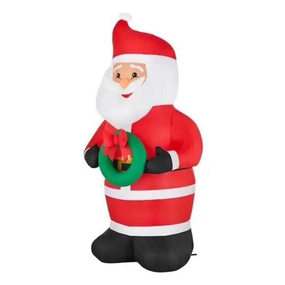🔥Home Accents 6.5’ X 3.25’ Airblown Santa Christmas Inflatable LED Lights NWT🔥 - Picture 3 of 8